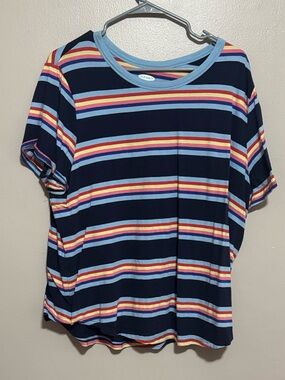 Women’s old navy Short Sleeve Navy Stripe Tee - Multicolor